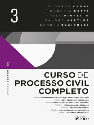 cover image of Curso de Processo Civil Completo 4ª ED--Volume 3--2025